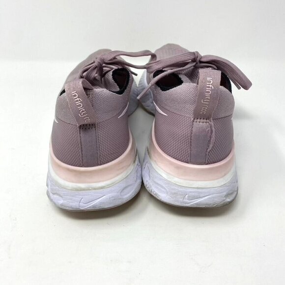 Nike React Infinity Run Flyknit Plum Fog/Pink Foam White Women Preowned Size 9 - Picture 4 of 10